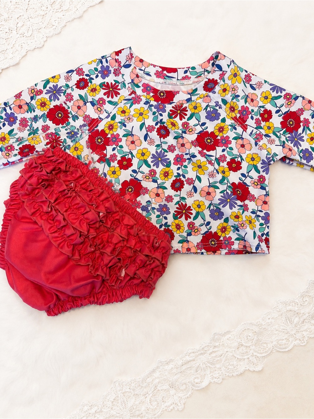 Wonder Nation Baby Girl Floral Swimsuit